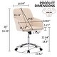 preview thumbnail 4 of 20, Home Office Chair with Back and Wheels, Ergonomic Swivel Study Desk Chair, Adjustable Height Computer Task Chair - N/A