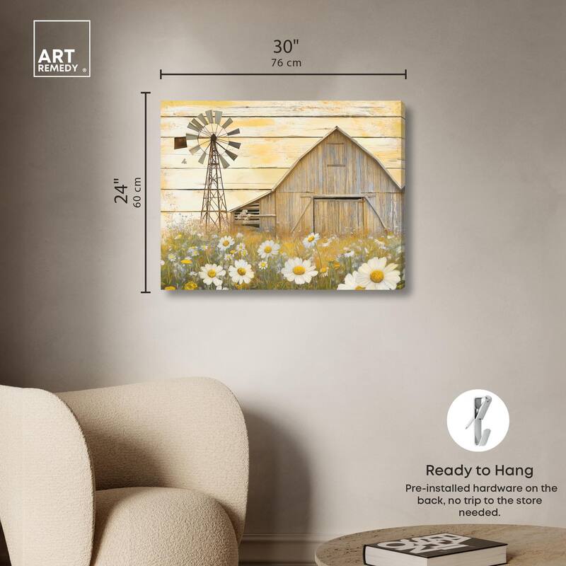 Old Windmill Canvas by Art Remedy, Gallery Wrapped