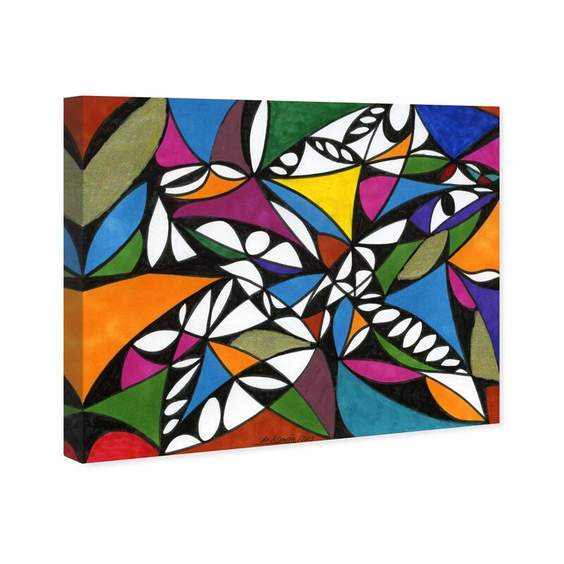 Wynwood Studio Abstract Manuel Roman - Moonlit Canopy White and Modern & Contemporary Wall Art Canvas Print