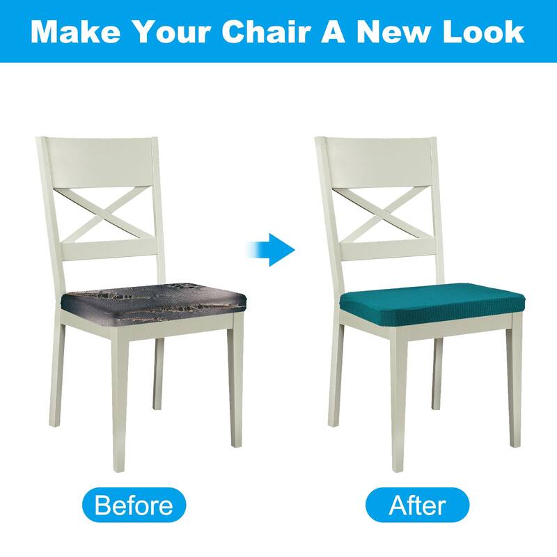 2 Pcs Chair Seat Covers Rectangle, Stretch Rectangle Bar Stool Covers