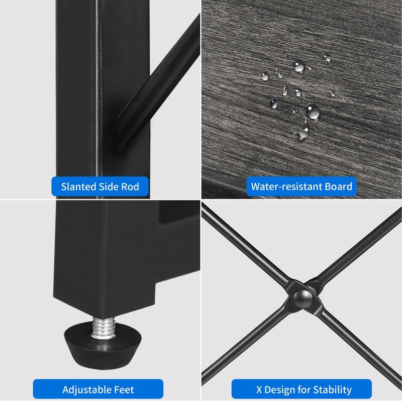 Roul Wood 5 Tiers Bookshelf Modern Bookcase Storage Rack Shelves