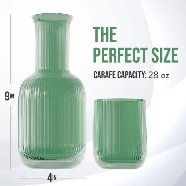 dimension image slide 0 of 2, Set Of 2 Carafe And Cup Set 27.72 OZ.