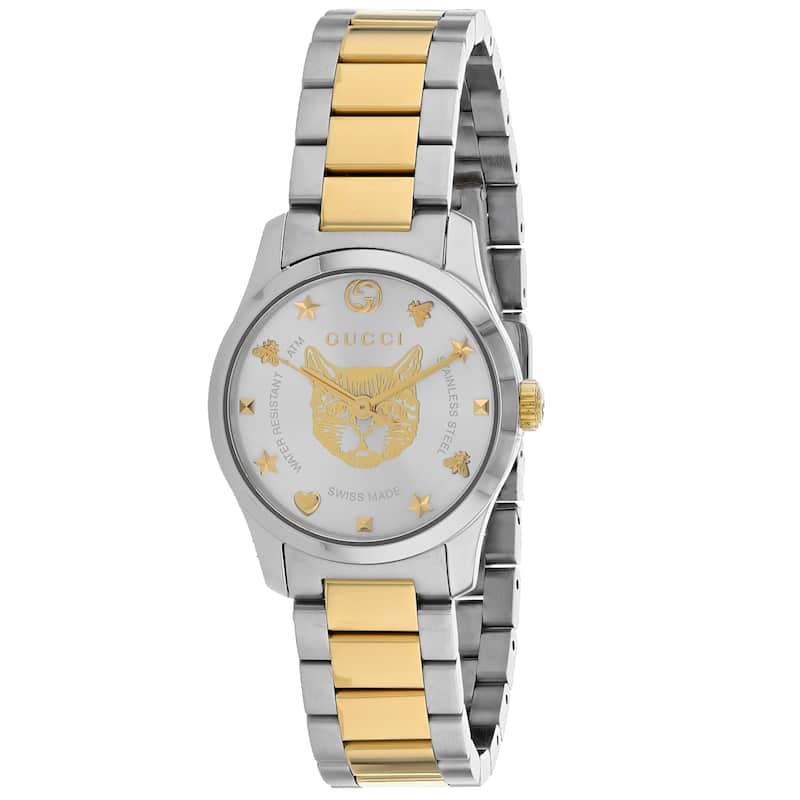 Gucci Women's G-Timeless Silver Dial Watch - YA126596 - 6 (36)