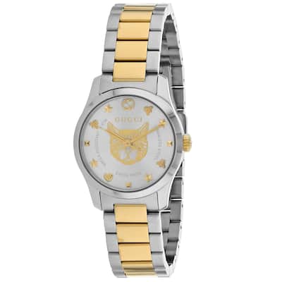 Gucci Women's G-Timeless Silver Dial Watch - YA126596 - 6 (36)