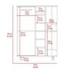 preview thumbnail 31 of 45, Bar Cart with 2 Open Shelves, 4 Casters, 6 Wine Cubbies, 2 Inner Shelves, and Cabinet - 23" W x14"D x 32"H