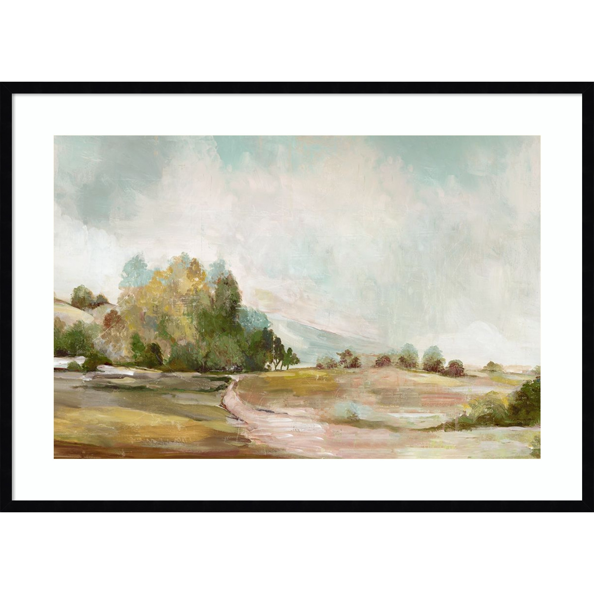 Calm Path Through Open Fields by PI Studio Wood Framed Wall Art Print