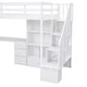 preview thumbnail 57 of 80, Multifunctional Wood Twin Size Loft Bed with L-Shaped Desk and Storage Staircase, Loft Bed Frame with Cabinet and Drawers