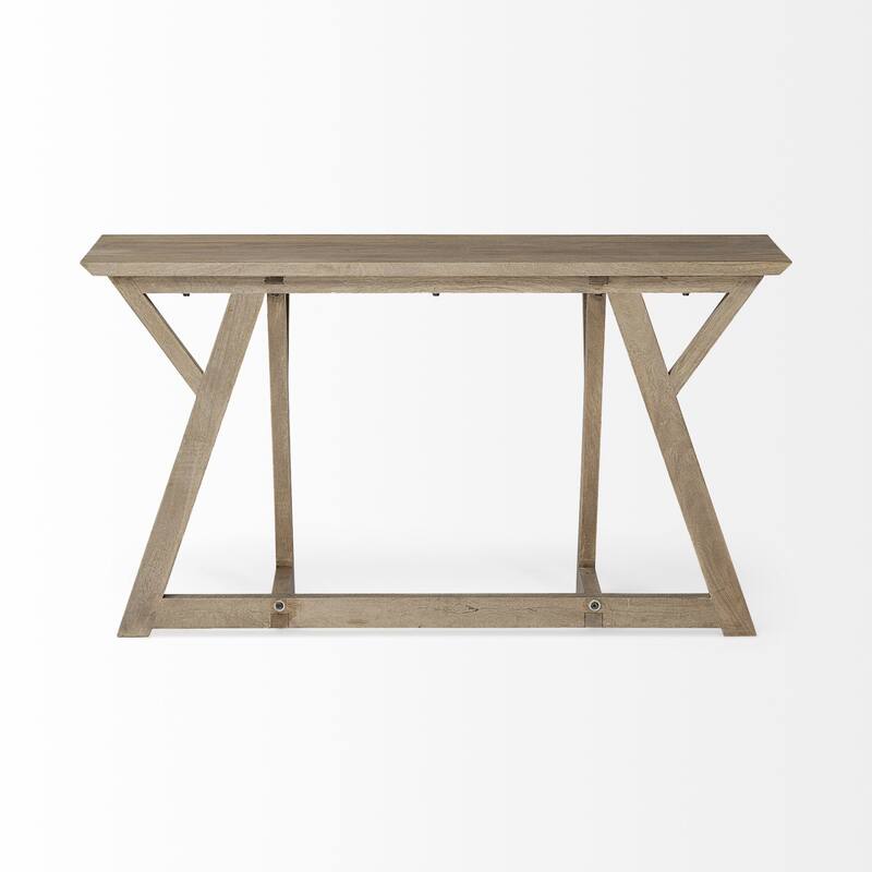 Jennings Light Brown Solid Wood Console Table - 54"W x 16"D x 30"H