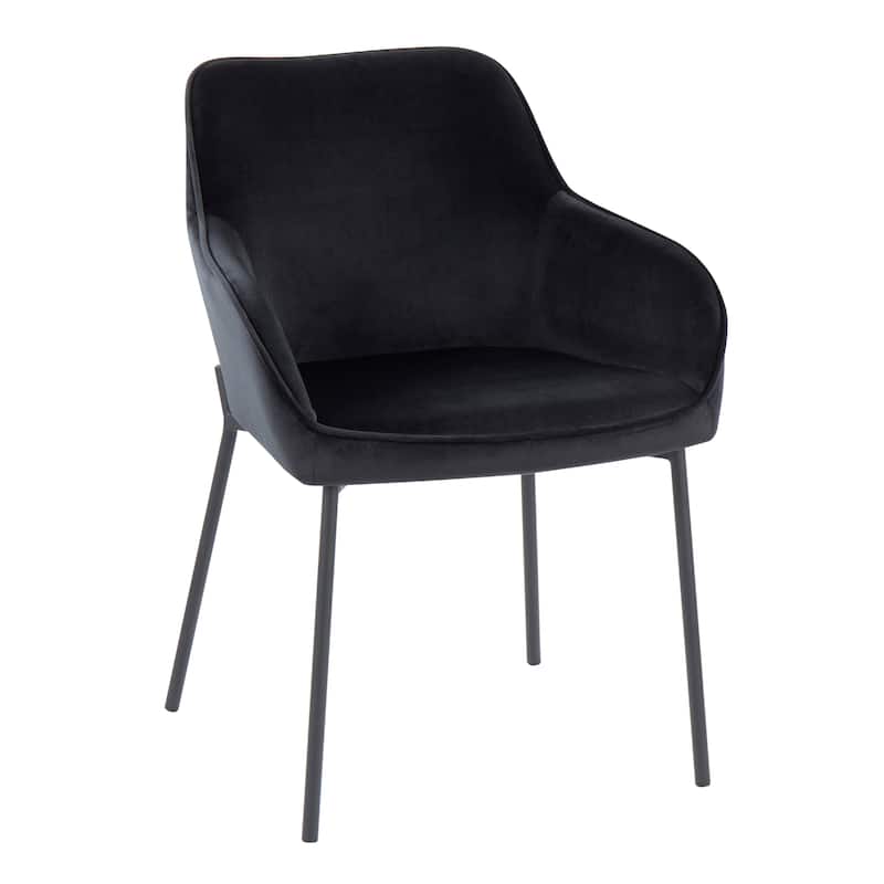 Carbon Loft Galotti Upholstered Dining Chair (Set of 2) - Black Velvet