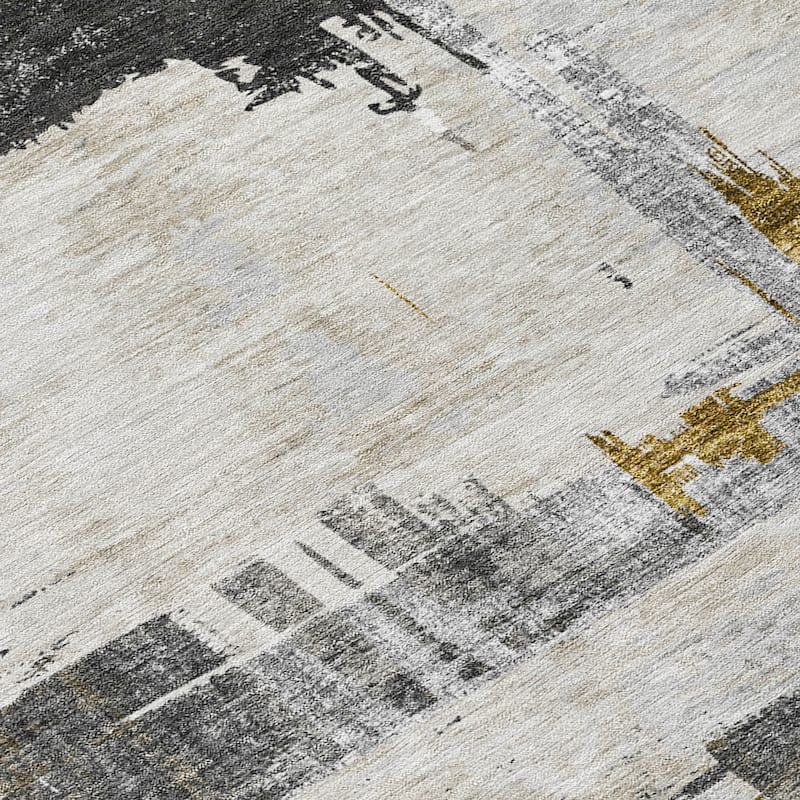 Machine Washable Indoor/ Outdoor Chantille Abstract Modern Rug