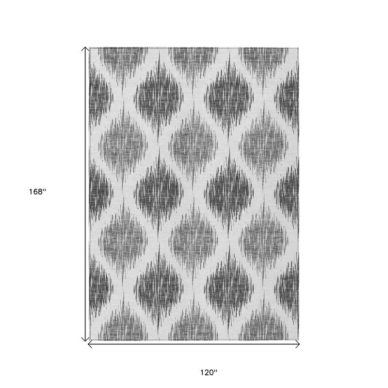 HomeRoots Ikat Transitional Rectangle Outdoor Rug