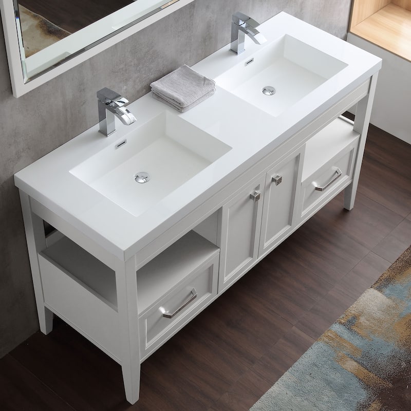 Tarkington 60" Double Bathroom Vanity Set