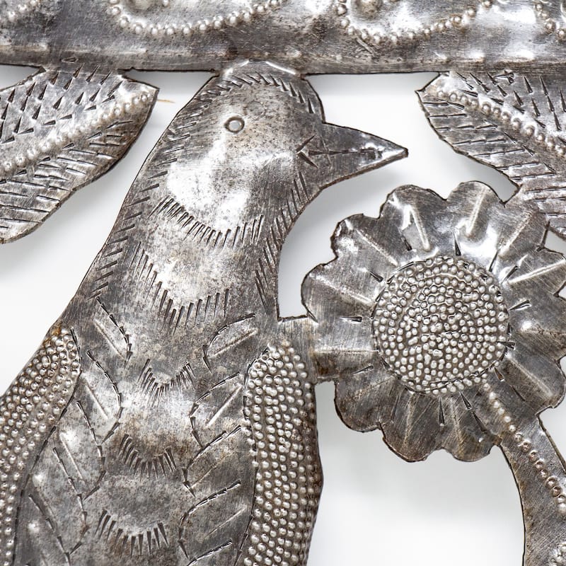 Handmade Two Birds Metal Wall Art (Haiti)