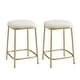 preview thumbnail 4 of 13, Bower Home Modern Gold Backless Upholstered Counter Stool (Set of 2) 25" Seat Height