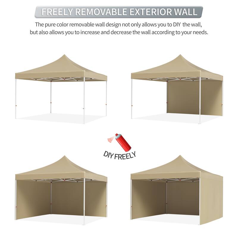 10x10 ft Pop-Up Canopy with 1-Minute Setup, UV Protection, Waterproof, and Adjustable Heights