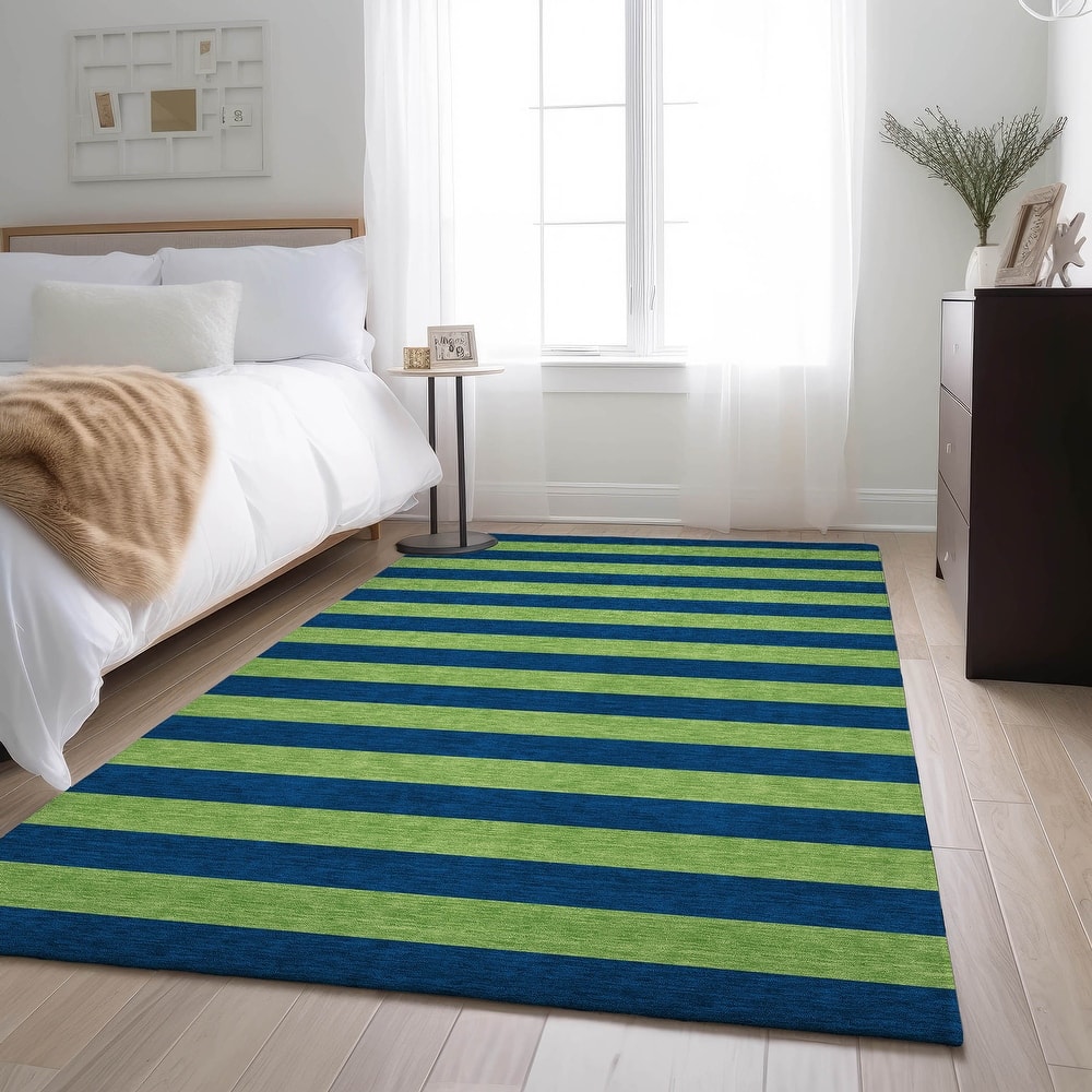 Premium Washable Super Soft Cabana Stripe Mayfield Rug