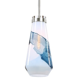 Uttermost Windswept Blue and White 1-Light Mini Pendant