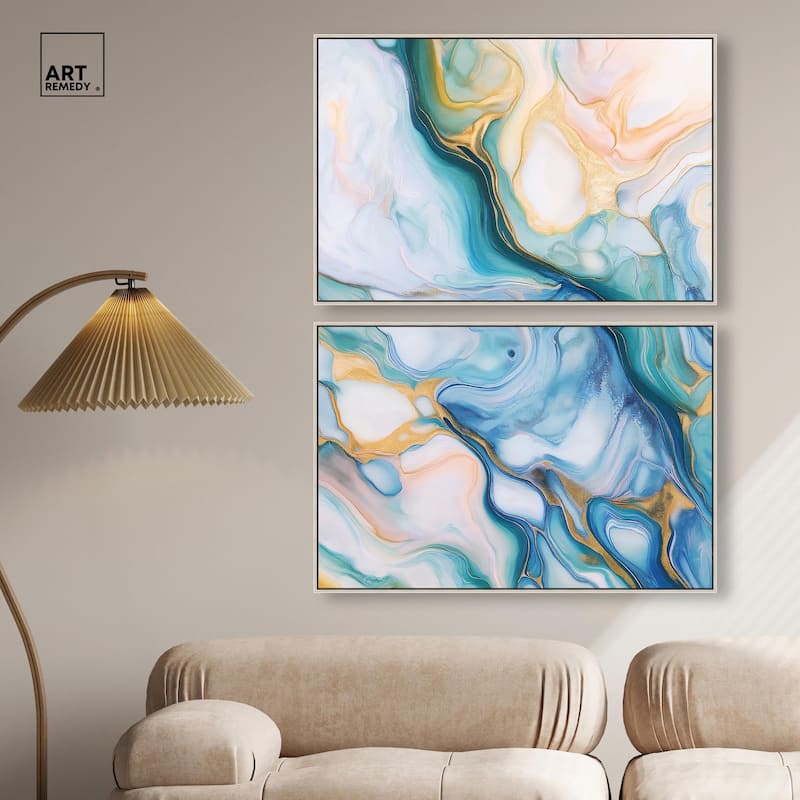 Visions Pastel I Canvas Set of 2 by Art Remedy
