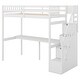 preview thumbnail 8 of 11, Twin Size Loft Bed With Storage Staircase And Built-In Desk
