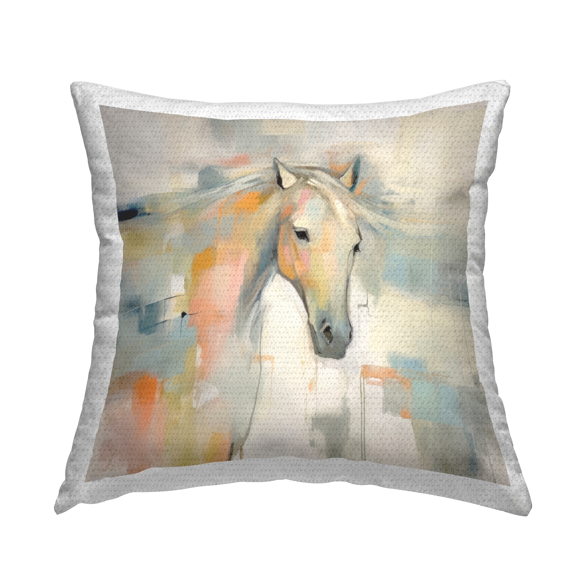 Stupell Modern Horse Abstraction Printed Outdoor Throw Pillow Design by Irena Orlov