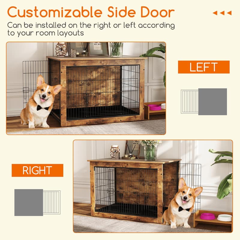 Gymax Dog Crate Furniture for Medium/Large Dogs 39'' Indoor Pet House