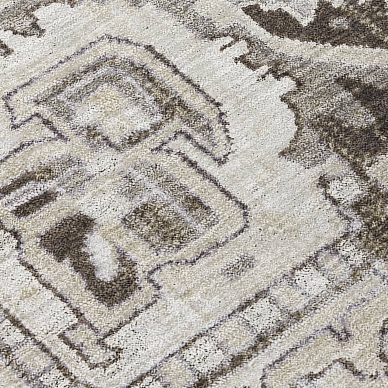 Machine Washable Indoor/ Outdoor Traditional Boho Chantille Rug