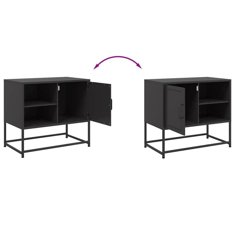 vidaXL TV Stand Entertainment Center Media Unit Living Room Furniture Steel - 15.4 x 26.8 x 23.8