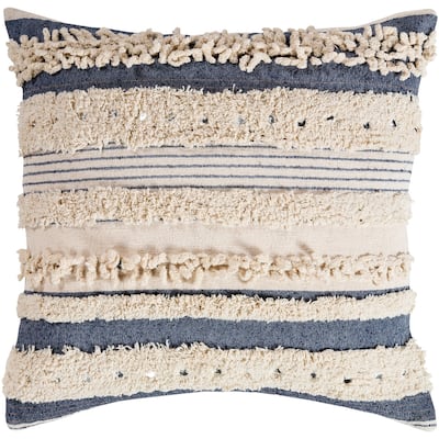 Talco Shaggy Boho Stripe 18-inch Throw Pillow