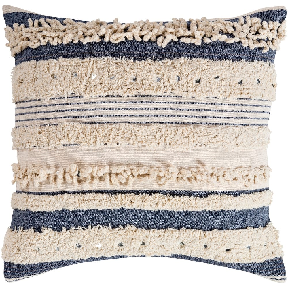 Talco Shaggy Boho Stripe 18-inch Throw Pillow