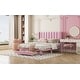 preview thumbnail 51 of 50, Pink Full Velvet Upholstered Bed with Large Storage Drawer - Chic & Functional
