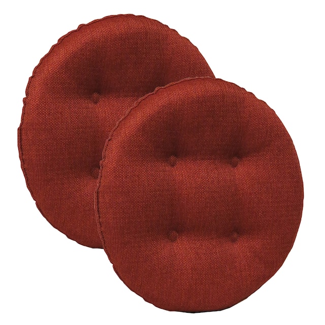 Klear Vu Omega Tufted Barstool Cushion Set (Set of 2) - Flame