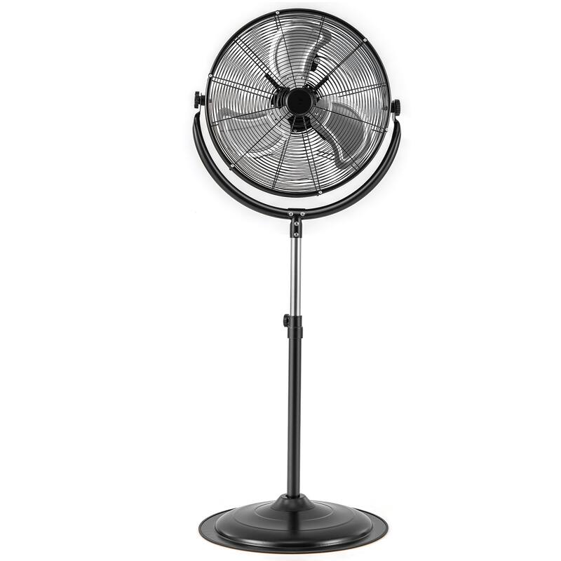 Gymax 20'' High Velocity Pedestal Fan w/3 Speeds 360 Degree Tilt & - Black