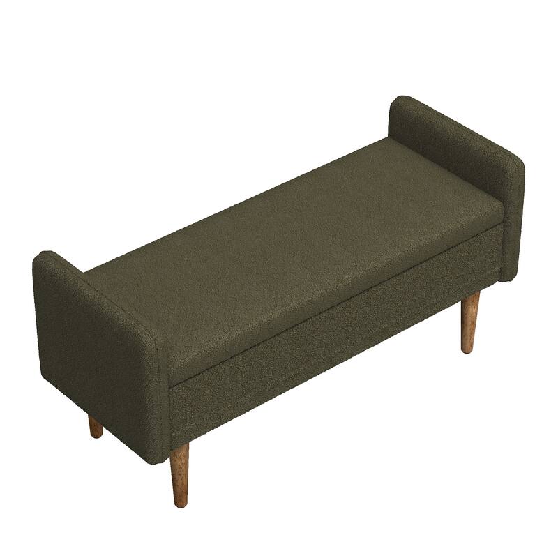Teddy velvet storage stool