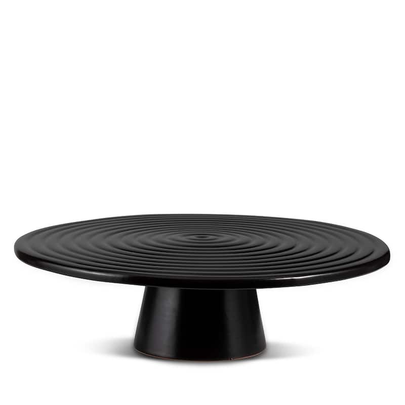 Food Stand Lg Black Matt Dia 12.6" - Black Matt - Large - Black