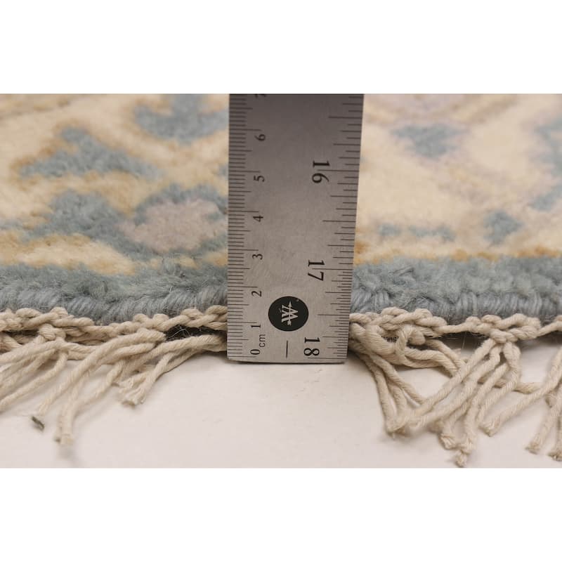 ECARPETGALLERY Hand-knotted Royal Oushak Light Denim Blue Wool Rug - 4'0 x 4'0