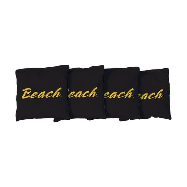 slide 2 of 3, California State University Long Beach CSULB 49ers Black Cornhole Bags All-Weather Resin Filled