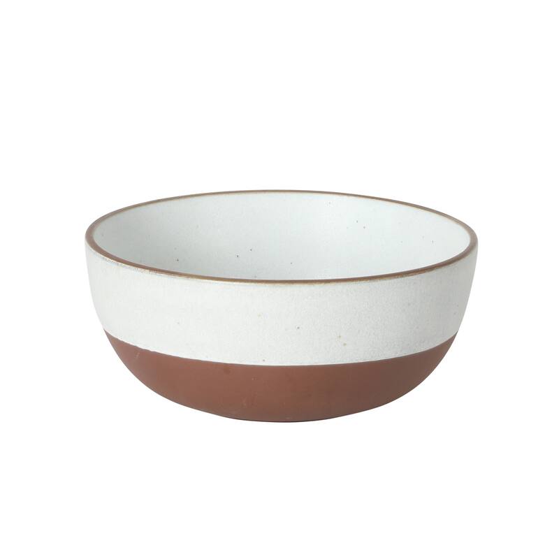 Gibson Elite William Crest 4 Piece Cereal Bowl Set, 6.25" Round Stoneware Reactive Glaze Finish, Soup, Dessert & Snack Bowls
