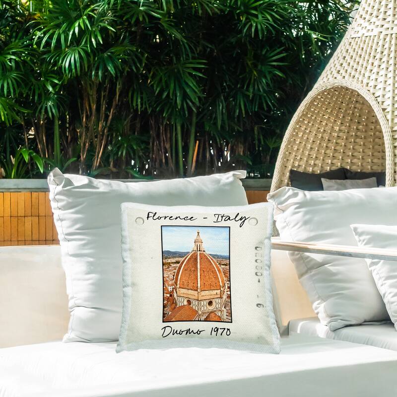 Stupell Florence Italy Travel View Printed Outdoor Throw Pillow Design by Val Rhodes