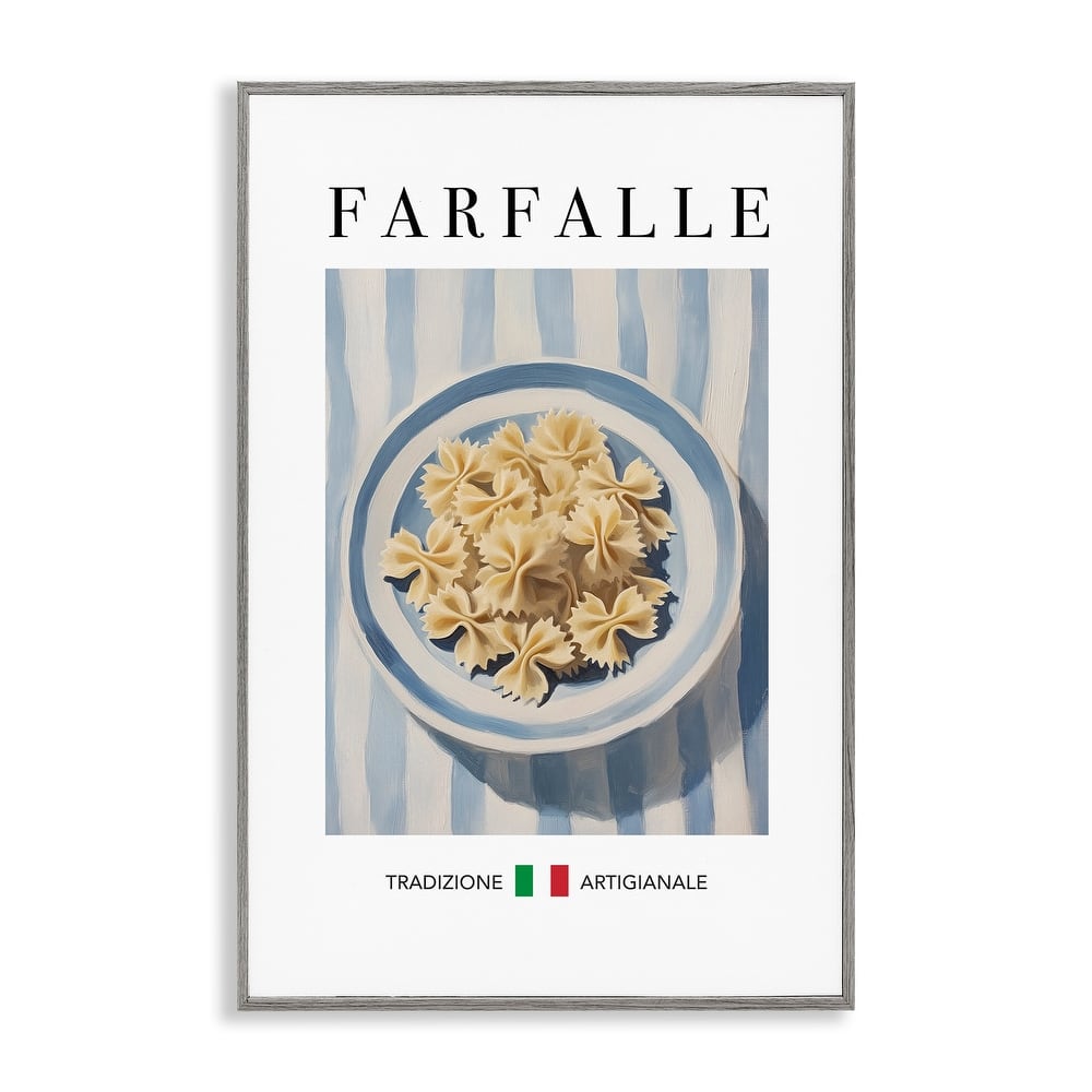Stupell Traditional Farafalle Pasta Framed Giclee Art Design By Andreas Magnusson