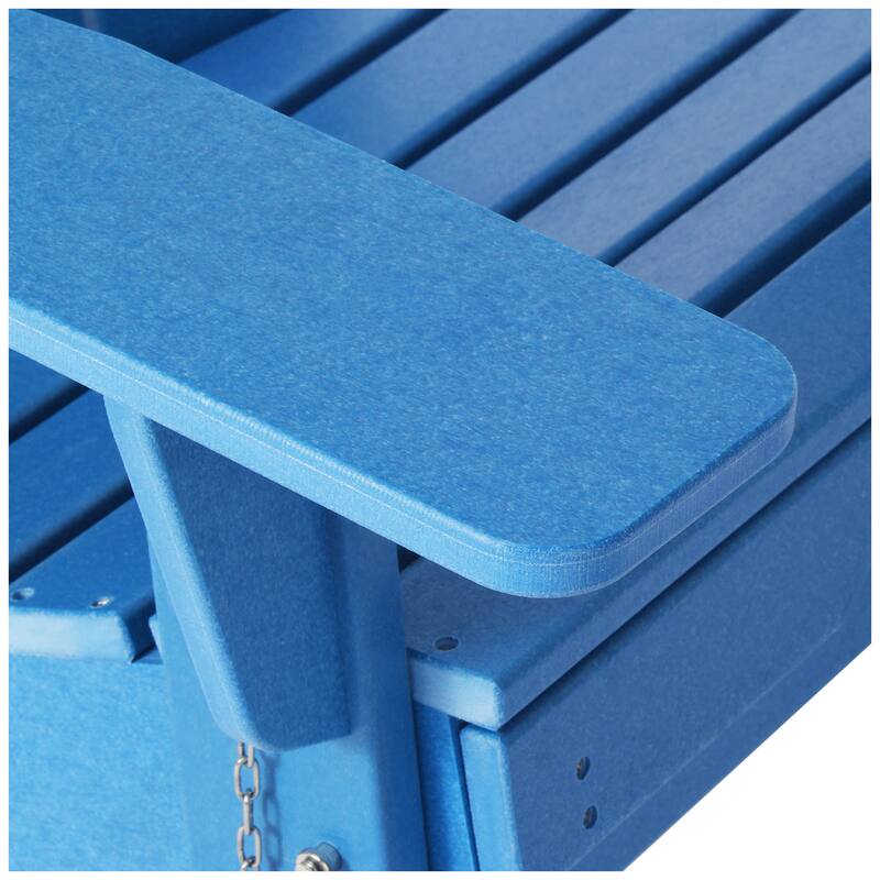 Laguna Outdoor 3-Piece Folding Adjustable Adirondack Chair with Hideaway Ottoman & Round Side Table