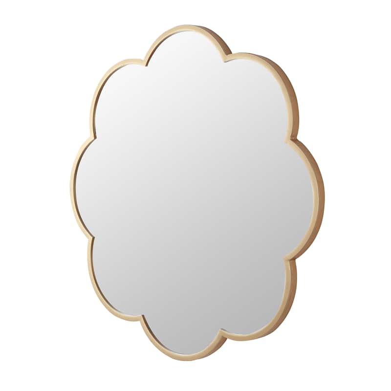 SAFAVIEH Flor 32-inch Gold Scalloped Wall Accent Mirror - 28" x 1" x 28" - 28Wx1Dx28H