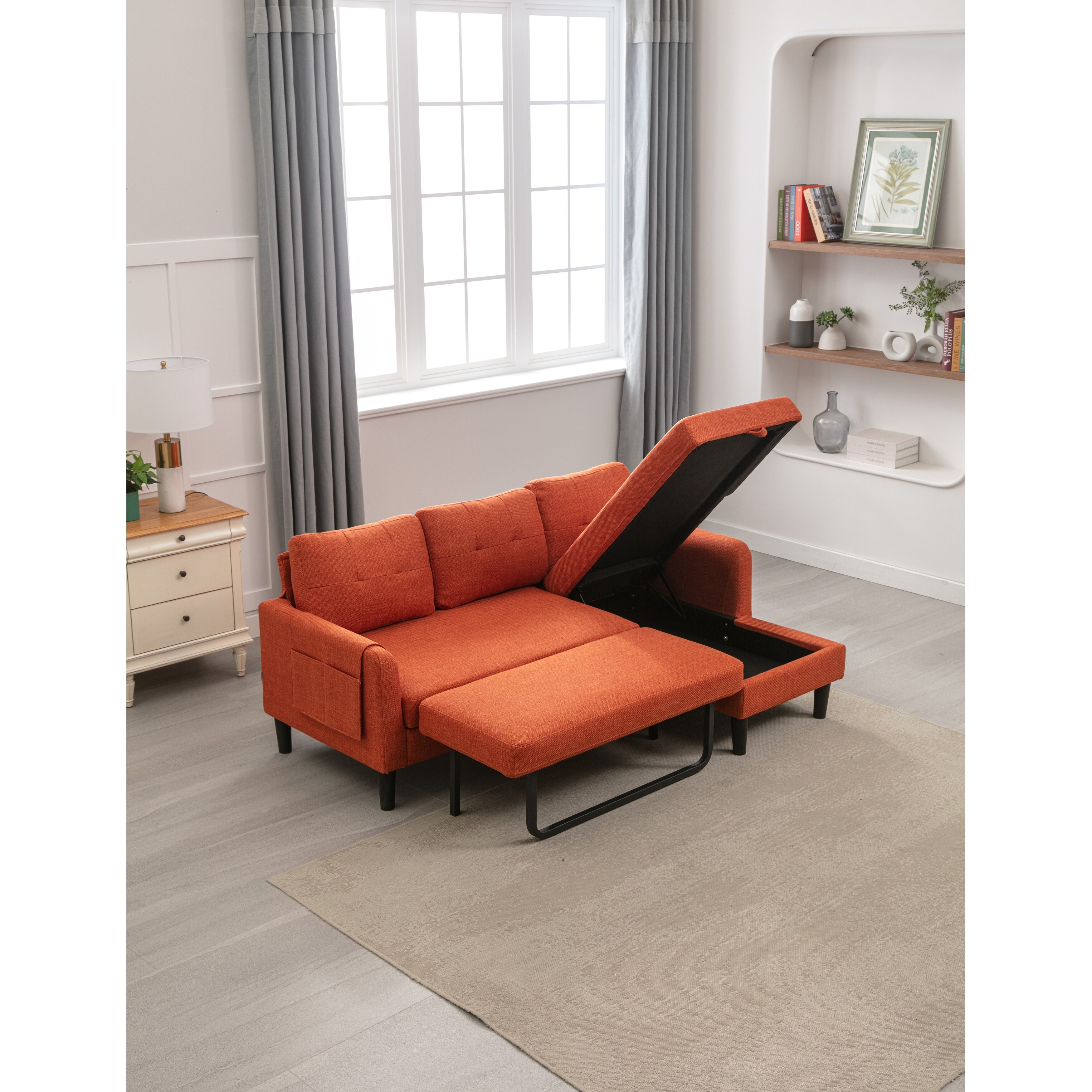 Orange sectional ikea store