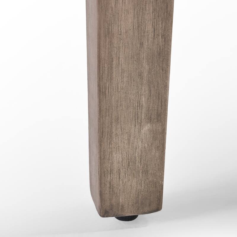 WOOD + WICKER Ottoman Comfortable choice, multiple functions, classic design, and cozy corners - Grey - Small