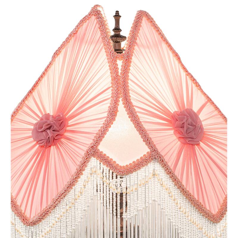 26 In. Fabric & Fringe Pink Pontiff Accent Lamp