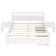 preview thumbnail 4 of 16, Full Size Wooden Platform Bed with 2 Storage Drawers and 2 Tables