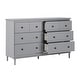 preview thumbnail 43 of 62, Walker Edison Bullrushes 6-Drawer Solid Wood Dresser