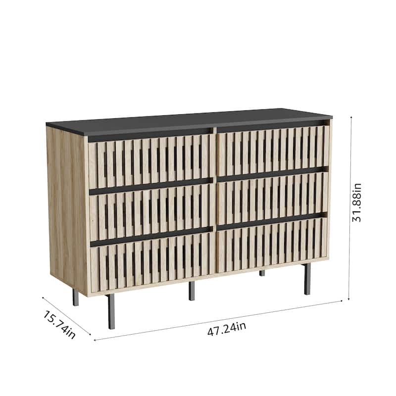 6 drawer storage Bedroom Storage Cabinet