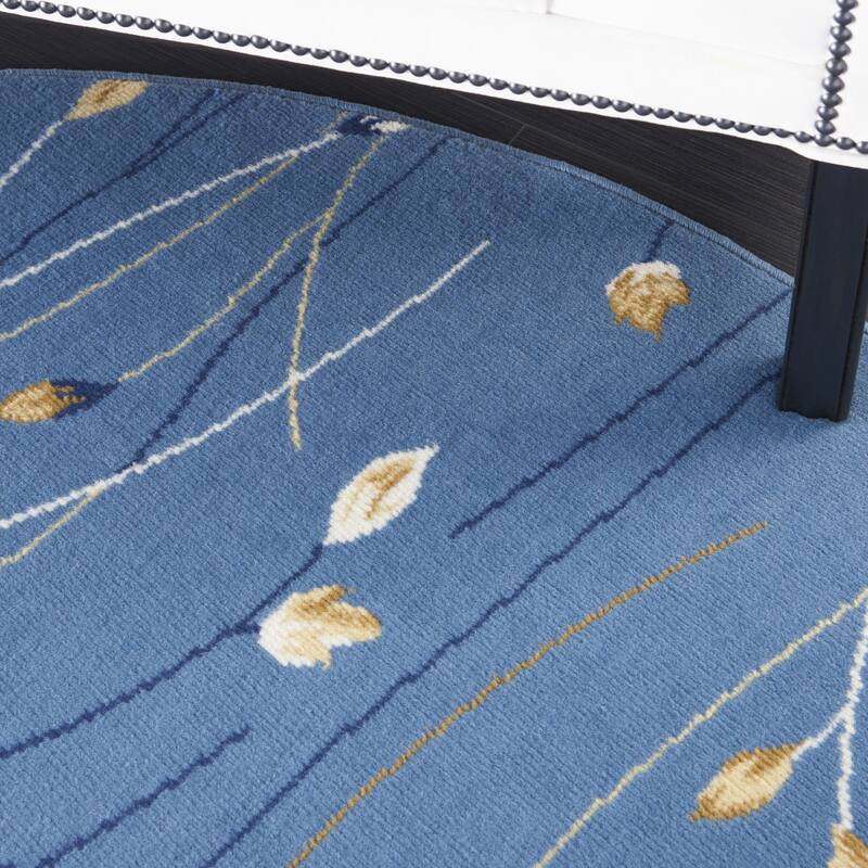 Loheb Power Loomed Geometric Floral Area Rug By HomeRoots - 63' X '63' X '0.5