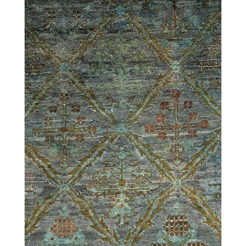 Vibrance, One-of-a-Kind Hand-Knotted Area Rug - Gray, 3' 2" x 5' 2" - 3' 2" x 5' 2"