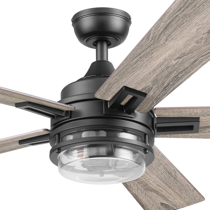 52" Honeywell Myers Park Contemporary Indoor LED Ceiling Fan with Light, Remote Control, Dual Finish Blades
